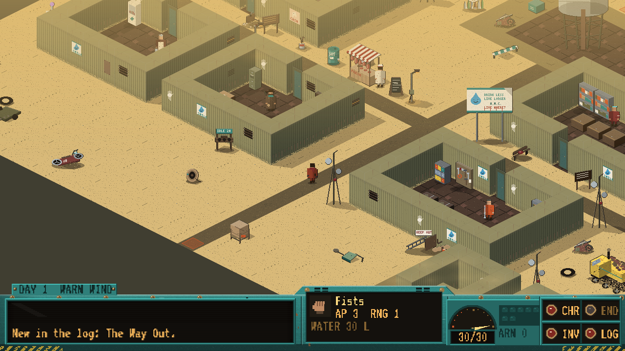 Brasswater, the company town, in the game