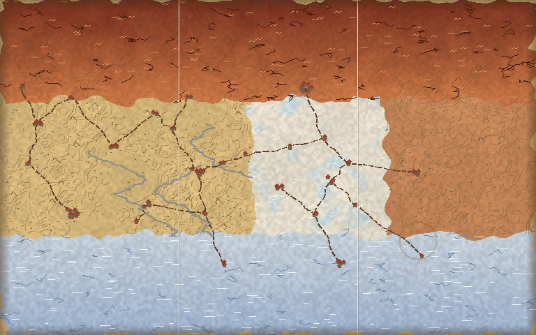The survey map of Vesk, hand-drawn in the game